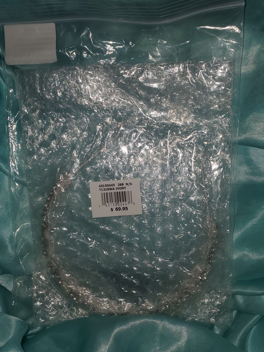 David's NWT Bridal White Pearl and Crystal Embellished Headband - Picture 7 of 8